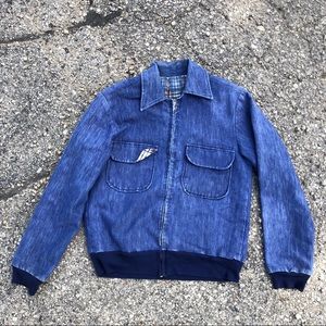 Vintage 60s Flannel Lined Jean Jacket